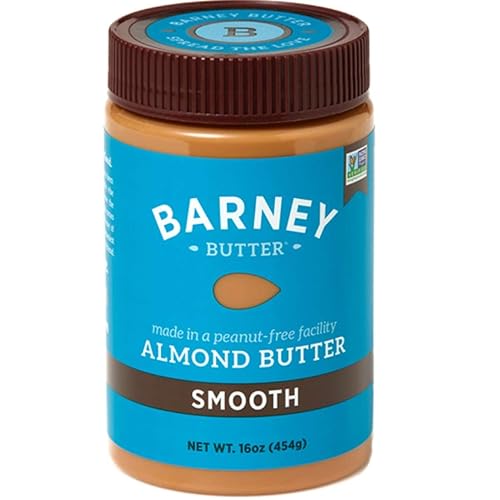 Barney Butter Almond Butter, Smooth, 16 Ounce Jar, Skin-Free Almonds, No Stir, Non-GMO, Gluten Free, Keto, Paleo, Vegan
