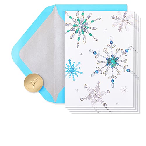 Papyrus Holiday Cards Boxed with Envelopes, Warmest Wishes, Snowflakes (14-Count)