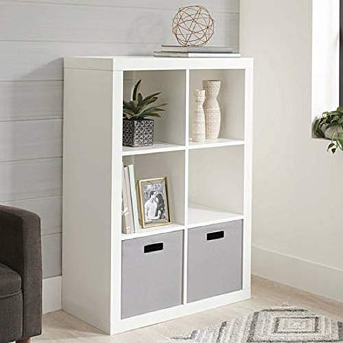 Better Homes and Gardens.. Bookshelf Square Storage Cabinet 4-Cube Organizer (Weathered) (White, 4-Cube) (White, 6-Cube)