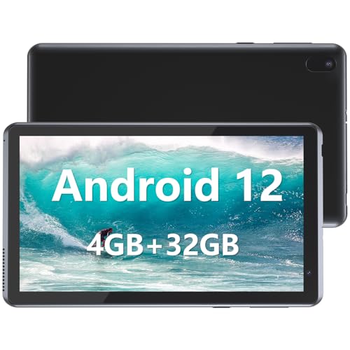 BYANDBY Tablet 7 inch Android 12.0 Tablet, 4GB+32GB ROM （1TB Expand）, Quad-Core, WiFi, GMS, Dual Camera, Educational, Games （Black）
