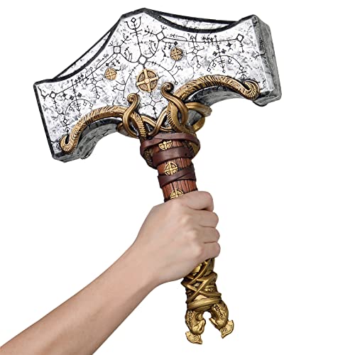 CoserWorld 1:1 Replica PU Foam Hammer, Medieval Leviathan Axes Costume Prop, Halloween Cosplay Weapons (G-Hammer)