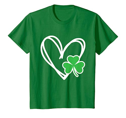 Girls Heart St Patricks Day Shamrock Irish Toddler Baby T-Shirt
