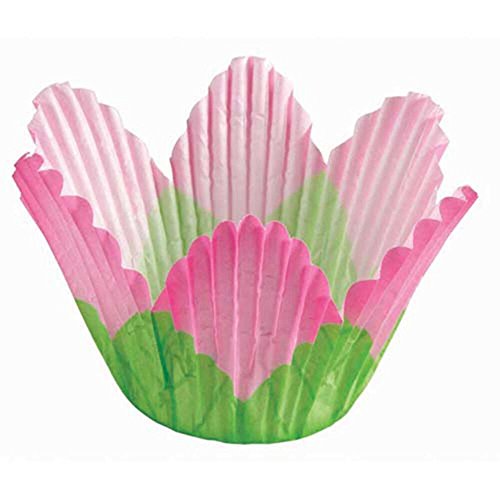 Wilton 415-1375 BAKECUPS 24CT, STD, Pink Petal