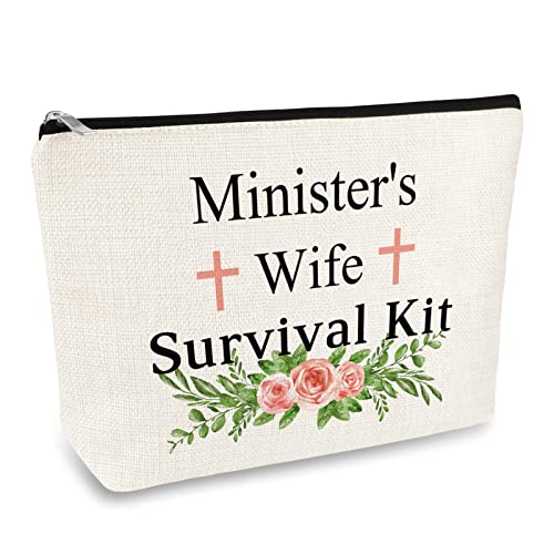 Minister's Wife Gift Pastor's Wife Makeup Bag Priest Wife Gift Ministers Wife Gift Cosmetics Bag Pastor Appreciation Gifts Thank You Gift Religious Christian Birthday Gift for Women Pastor's Wife