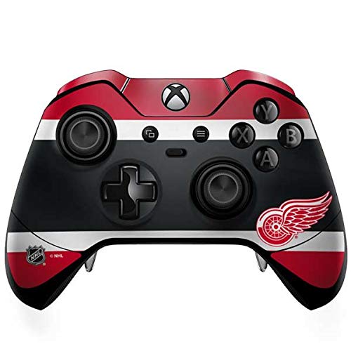 Skinit Decal Gaming Skin Compatible with Xbox One Elite Controller - Officially Licensed NHL Detroit Red Wings Jersey Design
