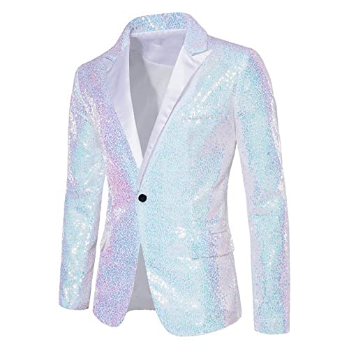 Sequin Blazers Metallic Suit Disco Prom Shiny Jacket Wedding Party Banquet Fashion Tuxedo Jackets for Mens Adult