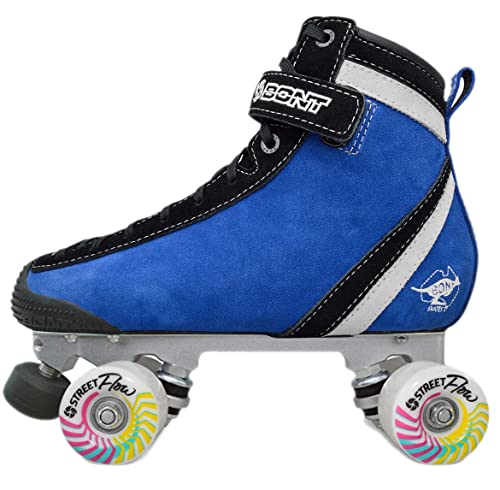 Bont Parkstar Blue Suede Professional Roller Skates for Park Ramps Bowls Street - Rollerskates for Outdoor and Indoor Skating (Bont 12)