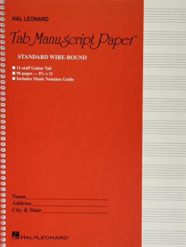 Guitar Tablature Manuscript Paper - Wire-Bound: Manuscript Paper
