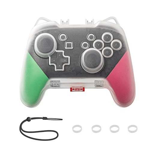 Switch Pro Controller Hard Shell Case, Cute Switch Pro Controller Storage Box for Protecting Joystick - Matte Clear