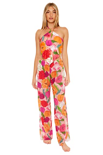 Trina Turk Women's Standard Sunny Bloom Slit Pants, Floral Print-Bathing Suit Cover Ups, Multi, Large