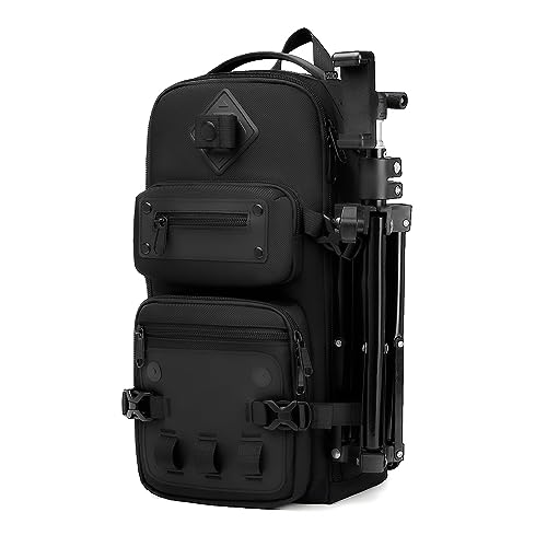 OZUKO Multipurpose Sling Bag for Men, Large Capacity Crossbody Shoulder Bag Waterproof Sling Chest Backpack with Tripod Holder Fit for Outdoor Travel Photography (Black)