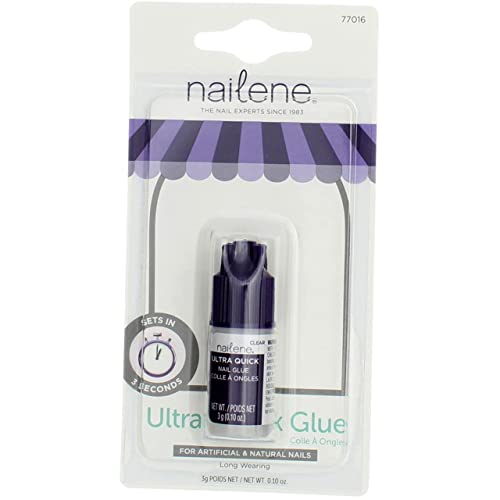 Nailene Ultra Quick Nail Glue 0.10 oz (Pack of 6)