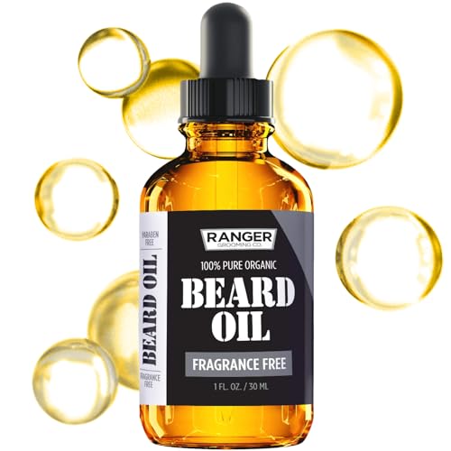 Leven Rose Beard Oil for Men and Beard Softener 100% Pure Natural for Bearded Men, Mustaches, and Moisturized Skin 1 oz by Ranger Grooming Co