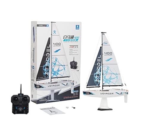 PLAYSTEAM Voyager 400 2.4GHz RC Motor Powered Sailboat in Blue - 26' Tall