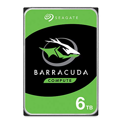 Seagate BarraCuda 6TB Internal Hard Drive HDD – 3.5 Inch SATA 6 Gb/s 5400 RPM 256MB Cache for Computer Desktop PC – Frustration Free Packaging (ST6000DMZ03)