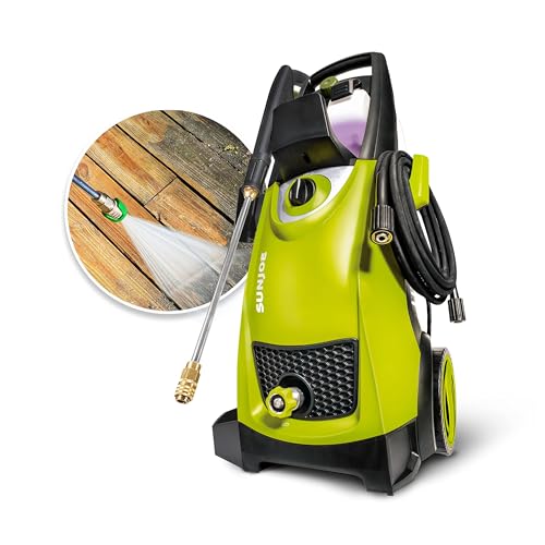 Sun Joe SPX3000 14.5-Amp Electric High Pressure Washer, Cleans Cars/Fences/Patios, Green
