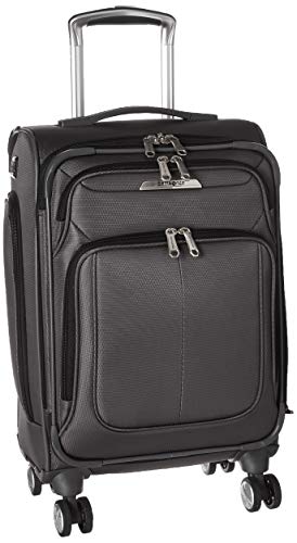 Samsonite Solyte DLX Softside Expandable Luggage with Spinner Wheels, Mineral Grey, Carry-On 20-Inch