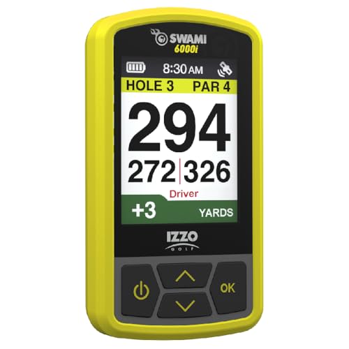 Izzo Swami 6000 Handheld Golf GPS Water-Resistant Color Display With 38,000 Course Maps & Scorekeeper Model may vary