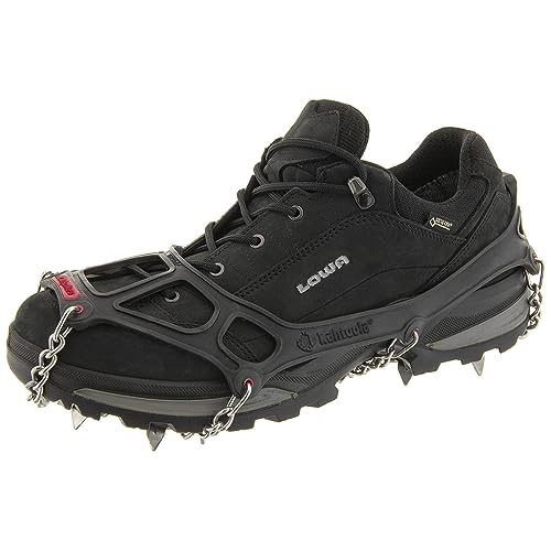 Kahtoola MICROspikes Footwear Traction for Winter Trail Hiking & Ice Mountaineering - Black - Large