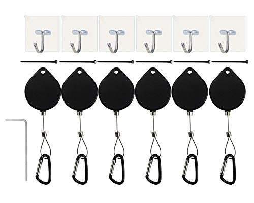 DS.DISTINCTIVE STYL VR Accessories Cable Management 6 Packs - Drill Free Retractable Ceiling Suspension System for HTC Vive/HTC Vive Pro Virtual Reality/Oculus Rift/Playstation VR/Microsoft MR