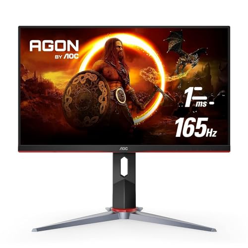 AOC 24G2SP 24' Frameless Gaming Monitor, Full HD IPS, 165Hz, 1ms, Height Adjustable Stand ,Black