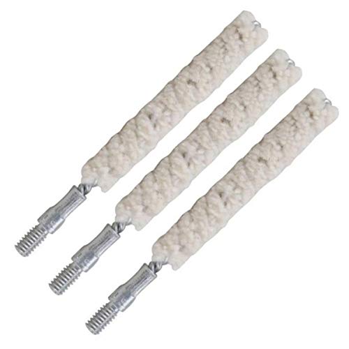 Tipton Bore Mop 3-Pack with 8-32 Threads, Cotton Construction for Applying Gun Oil, Solvent, Bore Cleaning