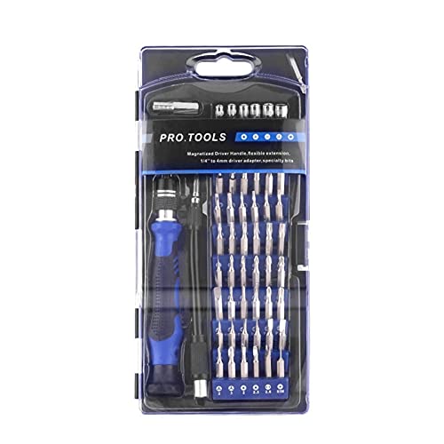HJTYQS 59 in 1 Screwdriver Kit for Cellphone RC Drone PC Household Digital Electronic Device Repair Disassemble Hand Tools Set (Color : Blue)