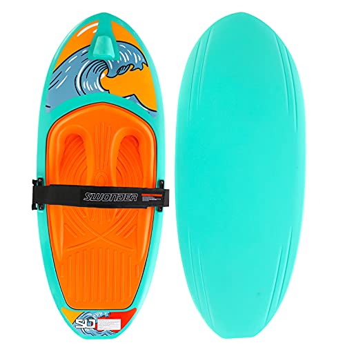Swonder Water Sports Kneeboard for Boating, 52''L x 21''W Knee Board with Hook for Kids & Adults, Waterboarding, Knee Surfing