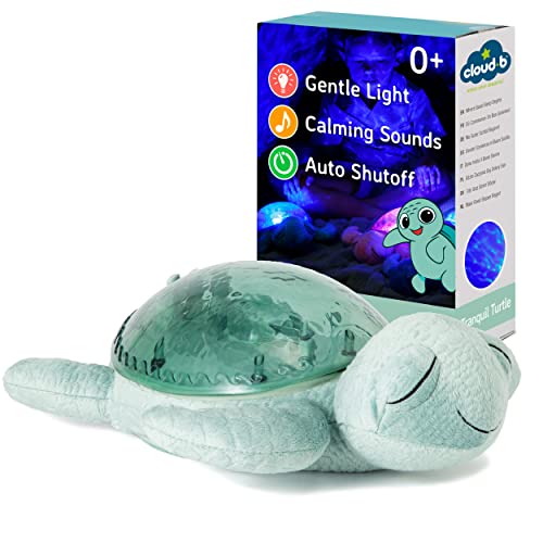 Cloud b Ocean Projector Nightlight with White Noise Soothing Sounds | Adjustable Settings and Auto-Shutoff | Eco Tranquil Turtle - Green