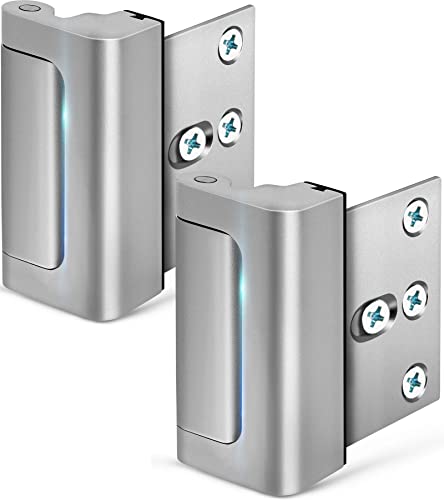 Childproof Home Security Door Lock, 800 lbs Withstand Reinforcement with 3 Inch Stop - 2 Pack