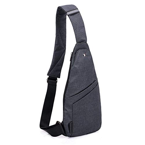 TOLOG Sling Bag Anti-Thief Crossbody Personal Pocket Bag Lightweight Chest Shoulder Backpack for Travel Hiking (Dark Grey)