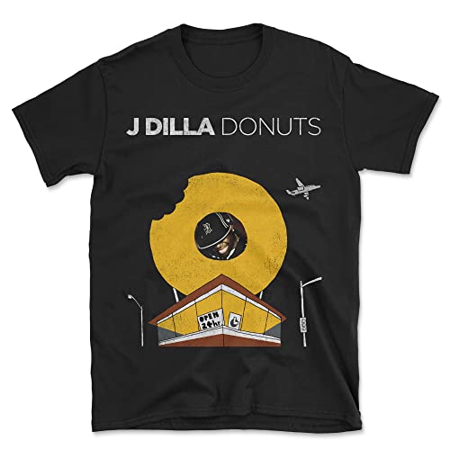J Dilla Donuts Alternate Album Cover Blend Retro Vintage Style T Shirt Black