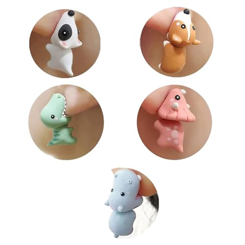 Ulobey Cute Animal Bite Ear Studs Earring - Fashion 3D Polymer Clay for Girls Women - Simple Cartoon Soft Pottery Ear Studs Decors - Creatives Gifts Accessories