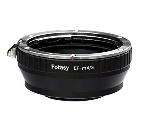 Fotasy Manual EF EF-S Mount Lens to M43 Adapter, EF Mount to MFT, Compatible with Canon EF EFS lense Panasonic G9 GH5 II GX9 G90 G91 G95 G100 Olympus E-M1 E-M5 E-M10 I II III E-PM2 E-PM1 Pen-F E-M1X