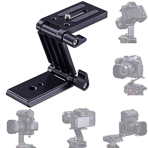 Universal Flex Tilt Head Z Mount Bracket Arca-Swiss Tripod Head Quick Release Plate Mounting for Monopod Slider Rail Cage Rig Stabilizer Gimbal Compatible with DSLR Camera Canon Nikon Sony Panasonic