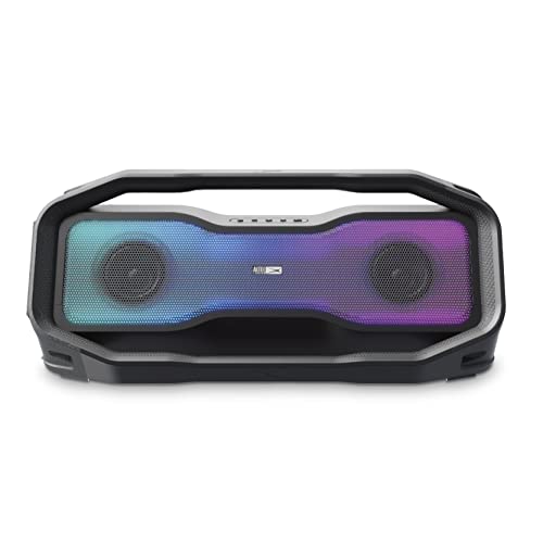 Altec Lansing Rockbox XL 2.0 Portable Bluetooth Wireless Speakers with Led Lights, IP67 Waterproof and Durable for Outdoor, 20 Hours Battery with App Control