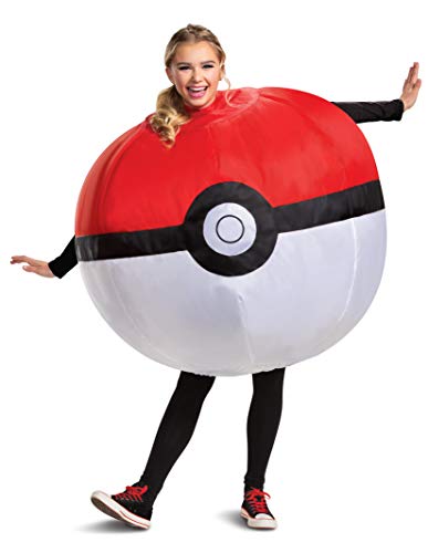 Disguise Pokemon Poke Costume, Red & White, Adult Size