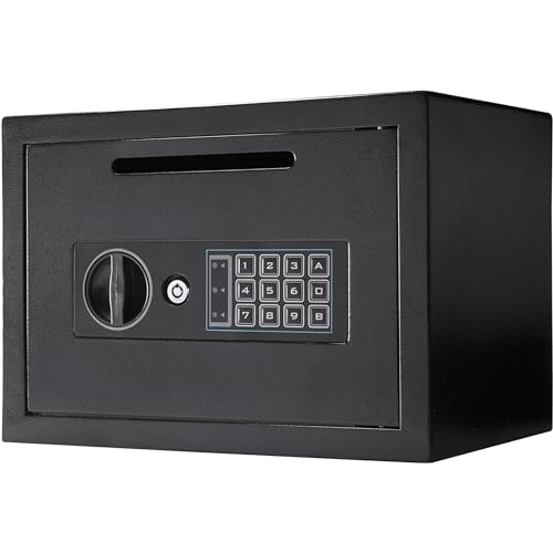 Barska AX11934 Compact 0.57 Cubic Ft Digital Multi-User Keypad Security Business Depository Drop Safe with Front Load Drop Box for Money, Cash & Mail Lock Box