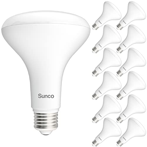 Sunco Lighting 12 Pack BR30 LED Bulbs 1600 Lumens, Indoor Flood Lights 16W Equivalent 100W 3000K Warm White, E26 Base, Interior Dimmable Recessed Can Light Bulbs - UL Listed