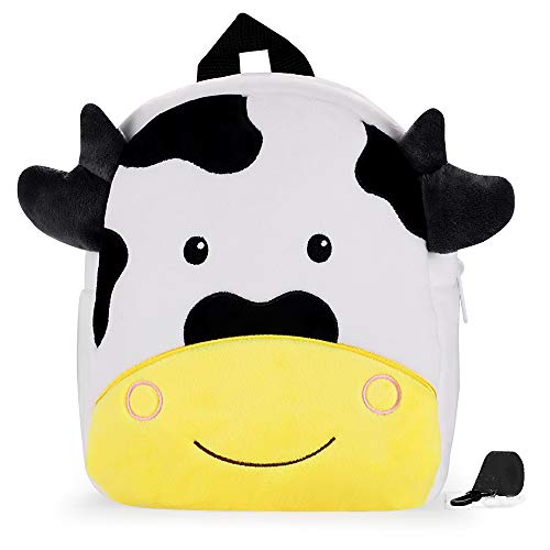 KTKA Cute Toddler Backpack Stuffed Cartoon Animal Mini Schoolbag For Boys And Girls (Cow)
