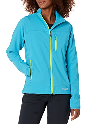 MARMOT Women's Tempo Jacket | Women's Soft Shell Jacket for Mild Summer and Fall Weather Hiking and Backpacking, Blue Sea, Small