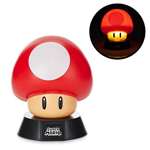 Paladone Super Mario Bros. Mushroom 3D Night Light - Decorative Lamp Collectible