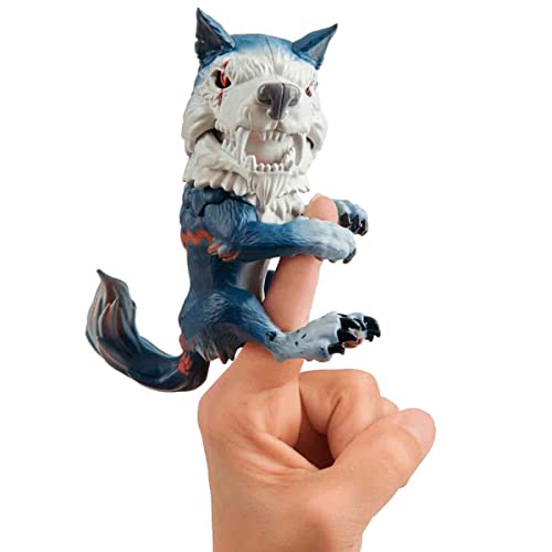 WowWee Untamed Dire Wolf by Fingerlings – Midnight (Black and Red) – Interactive Collectible Toy – By WowWee