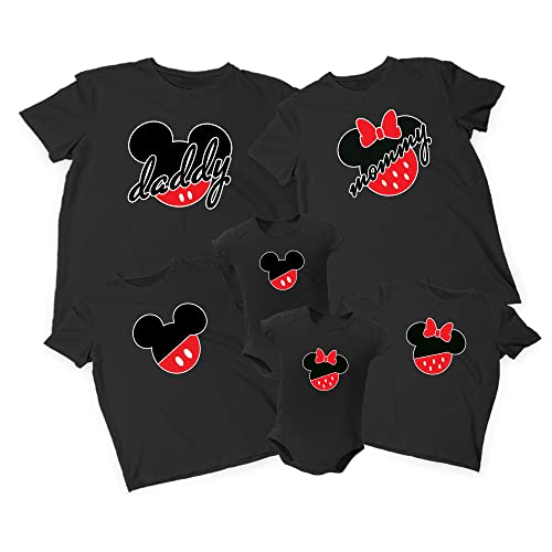 Natural Underwear Family Trip #9 Mickey Minnie Ears Mom Dad Couple Shirts Magic Kingdom Family Vacation 2023 Women Men Youth Kids Cotton Crew Neck Black T Shirts Men Large