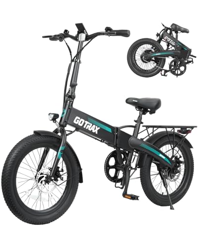 Gotrax R1 20' Folding Electric Bike with 40 Miles Range by 48V Battery, 20Mph Power by 350W, Weighs Only 45lbs, LCD Display & 5 Pedal-Assist Levels, Suitable for Leisure Riding&Commuting Black