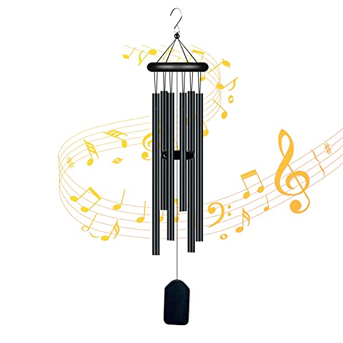 YEHSAL Garden Wind Chimes with 6 Aluminum Alloy Tubes and Hook,Memorial Wind Chimes for Home Decor Garden Patio Outdoor