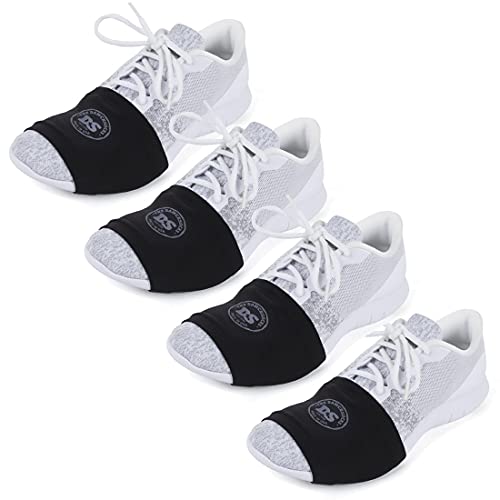Made in USA | The Original Over Sneaker Dance Socks | Smooth Floors (4 Pairs) (Black/Black/Black/Black)