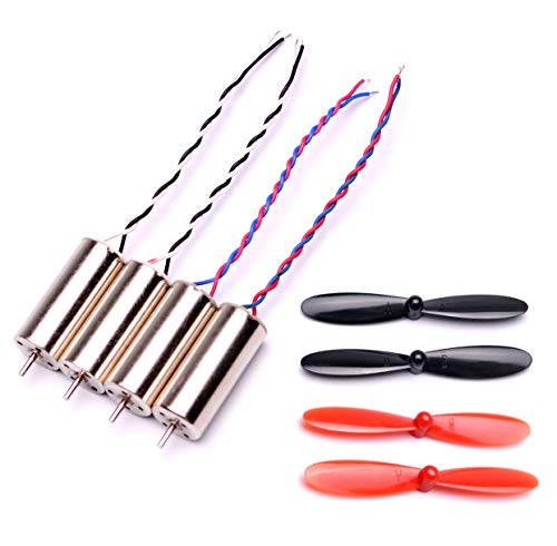 YoungRC 8520 Coreless Motor 8.5 x 20mm Brushed Motors + 55mm CW CCW Propeller for DIY Micro QX95 QX110 Quadcopter RC Drone