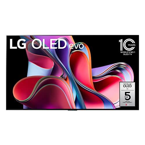 LG G3 Series 65-Inch Class OLED evo 4K Processor Smart Flat Screen TV for Gaming with Magic Remote AI-Powered Gallery Edition OLED65G3PUA, 2023 with Alexa Built-in