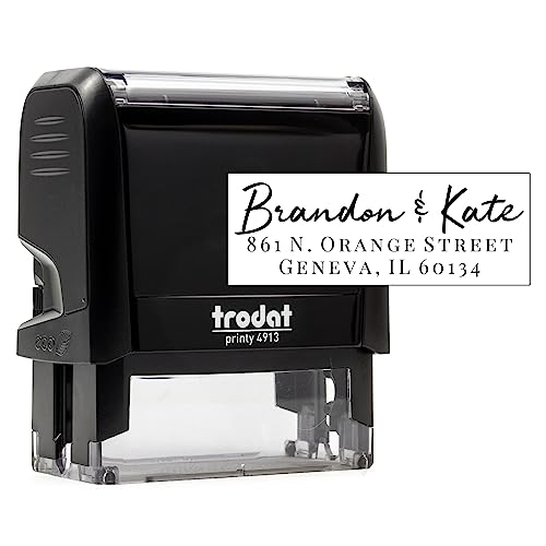 Custom Return Address Stamp, Brandon Personalized Self-Inking Address Stamp